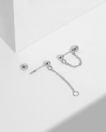 Chain earrings from Spring Meadow Earrings Set in 925 sterling silver with ball backs.
