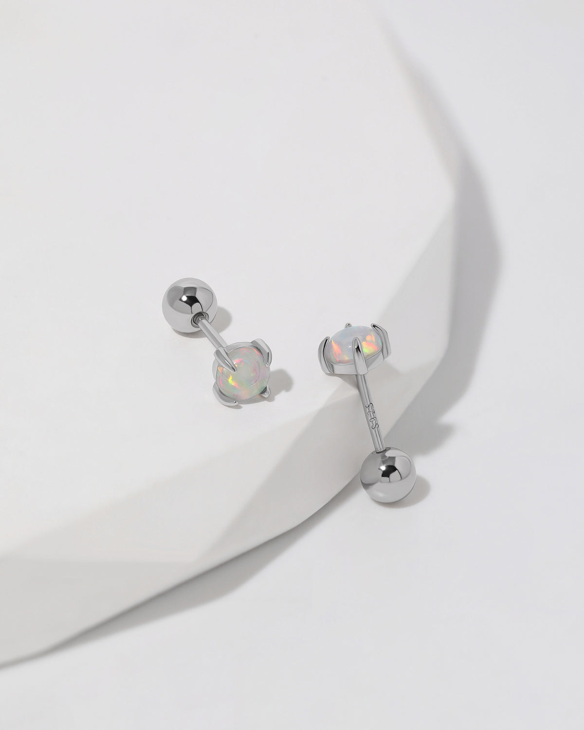 Opal earrings from Spring Meadow Earrings Set in 925 sterling silver with ball backs.