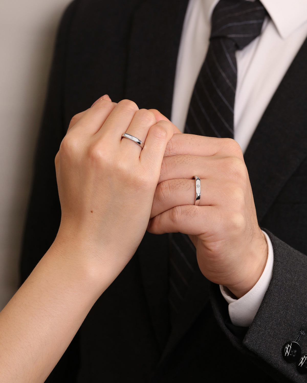 Heart to Heart Couples' Rings
