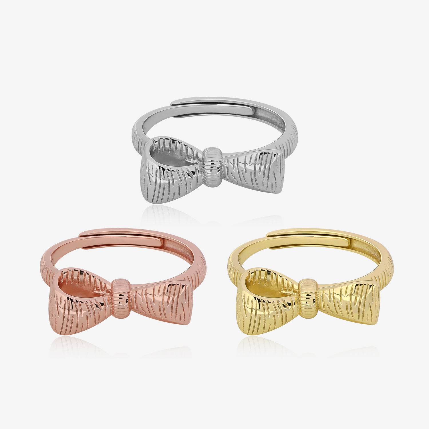 Brushed Bow Ring