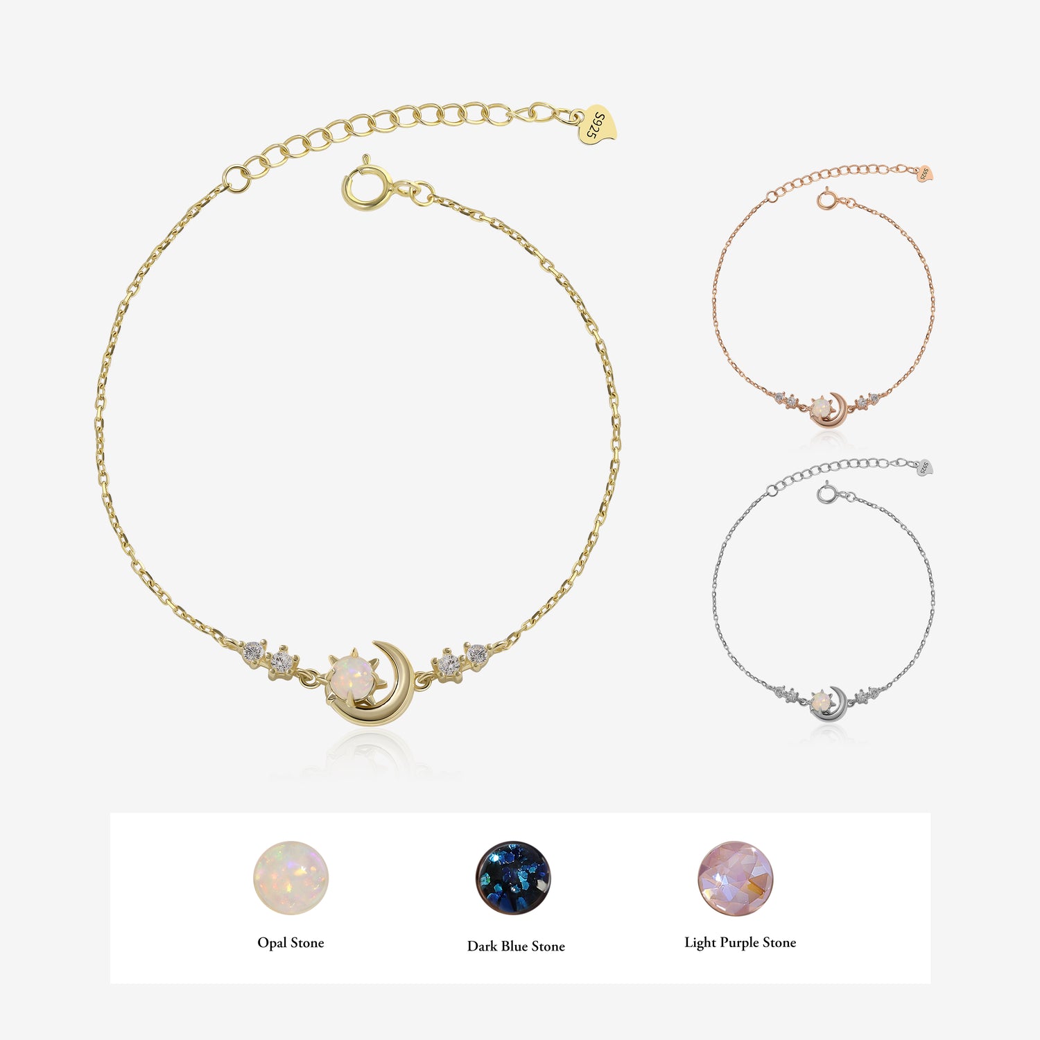 Dainty Crescent Moon Bracelet