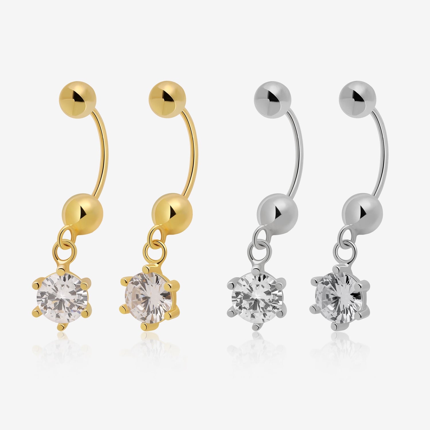Swing Spark Dangle Screw Back Earrings