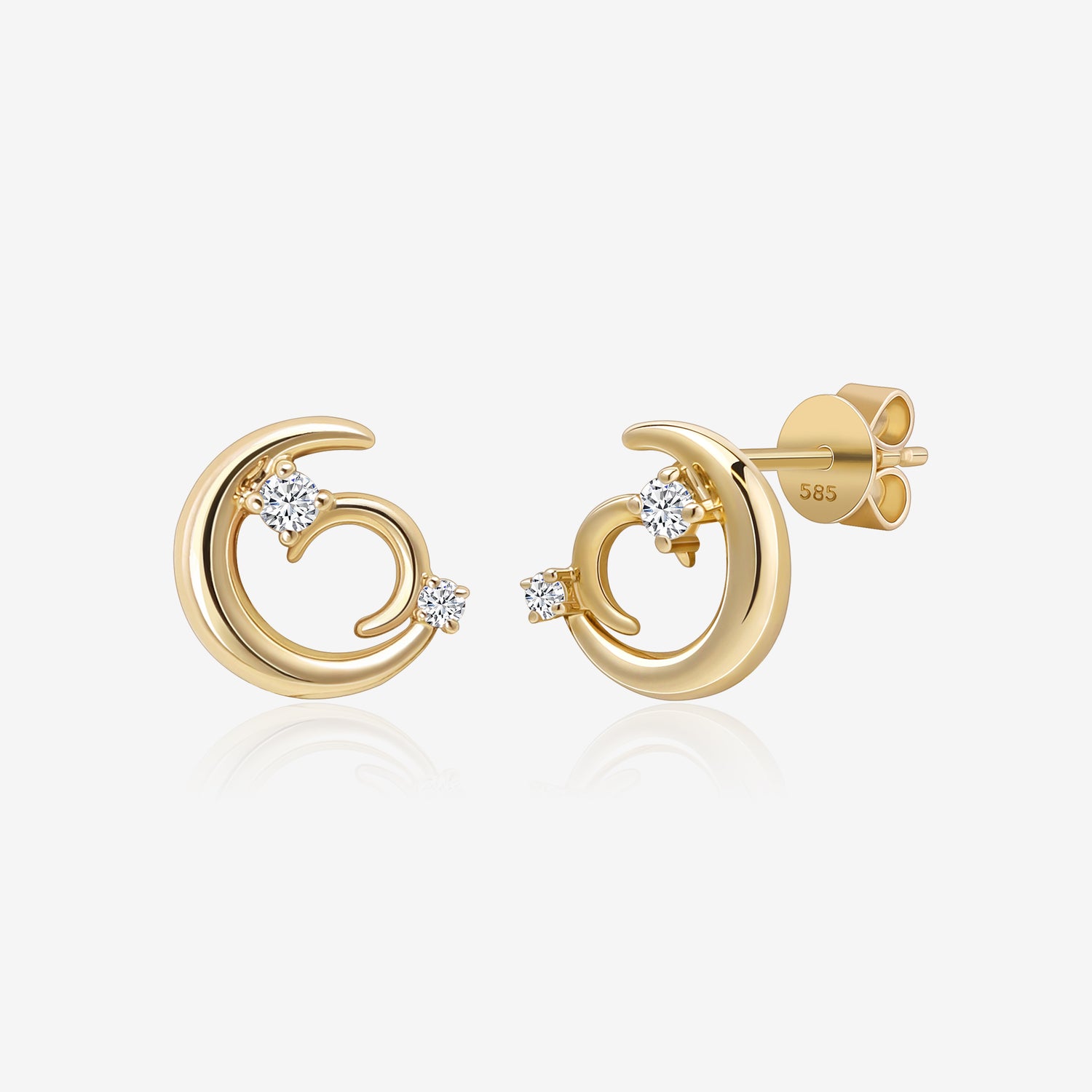 Whispering Moons Stud Earrings