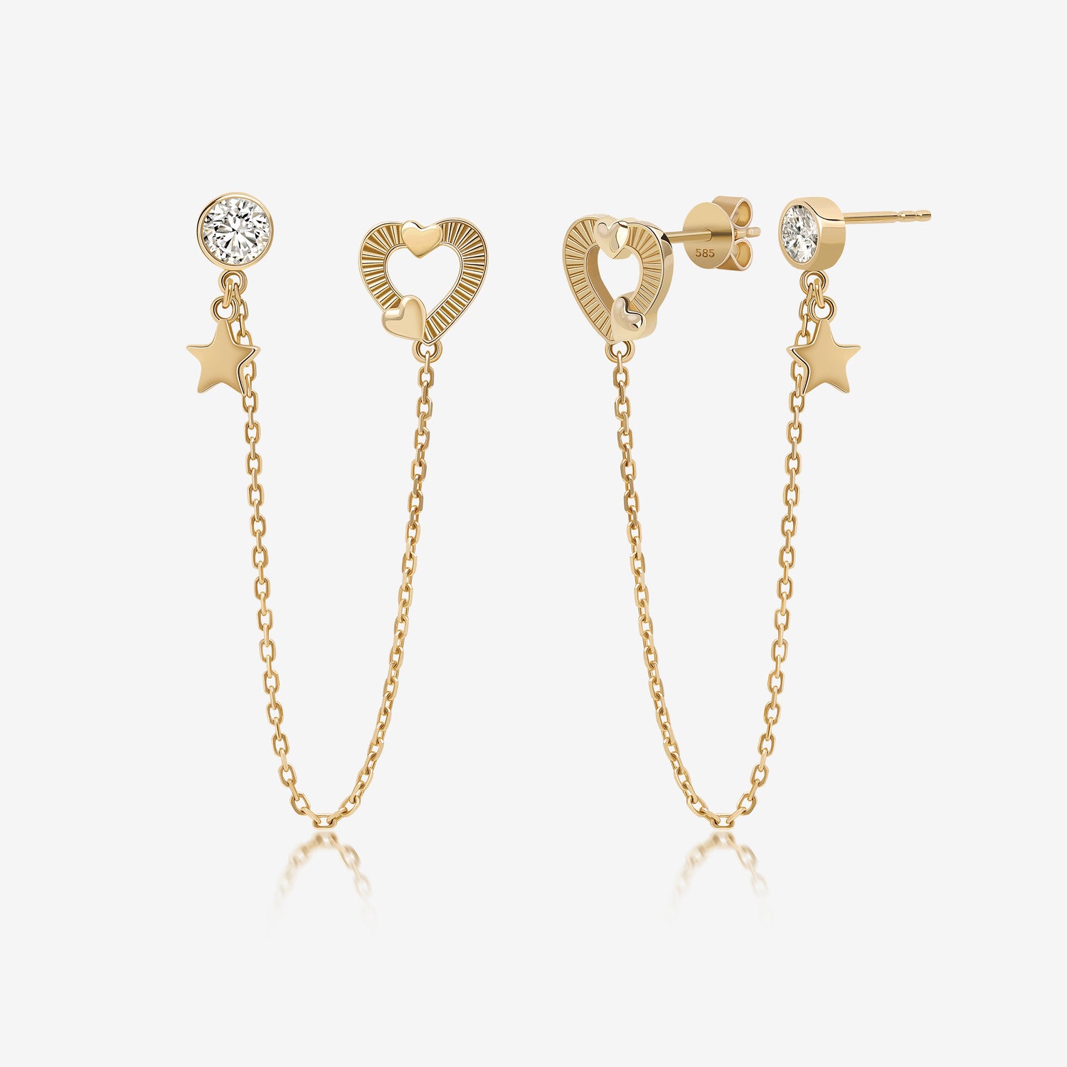 Love Landing Chain Earrings