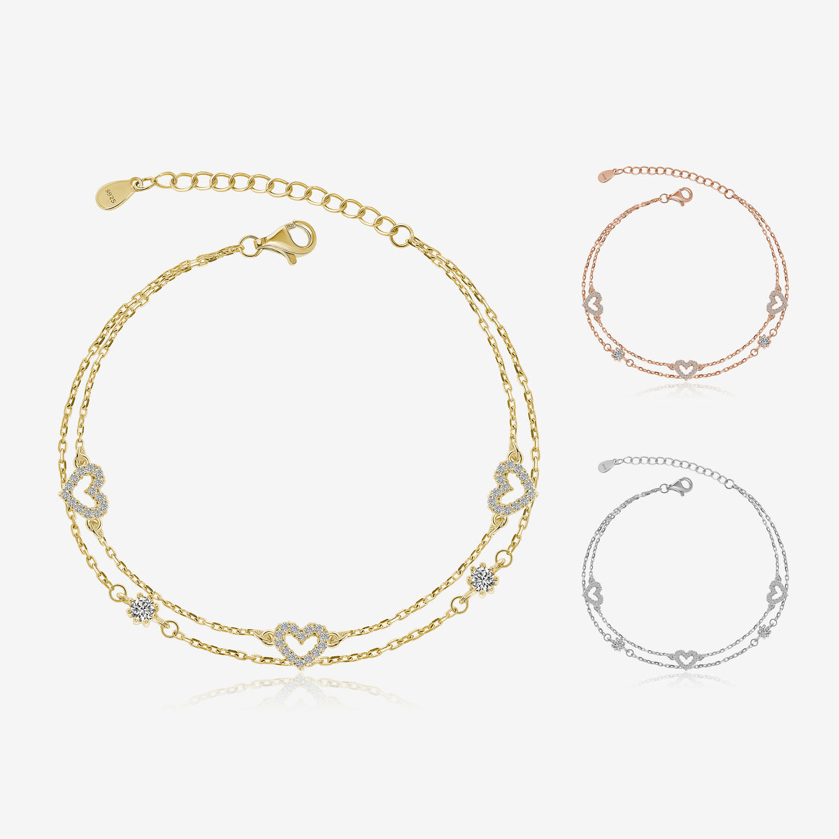 Three Little Hearts Bracelet