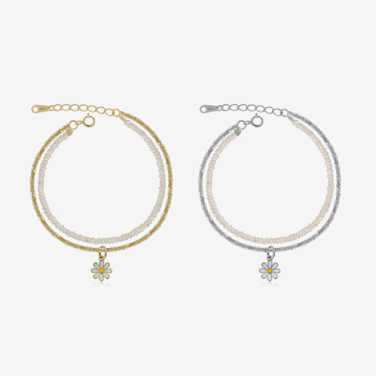 Daisy Pearl Bracelet