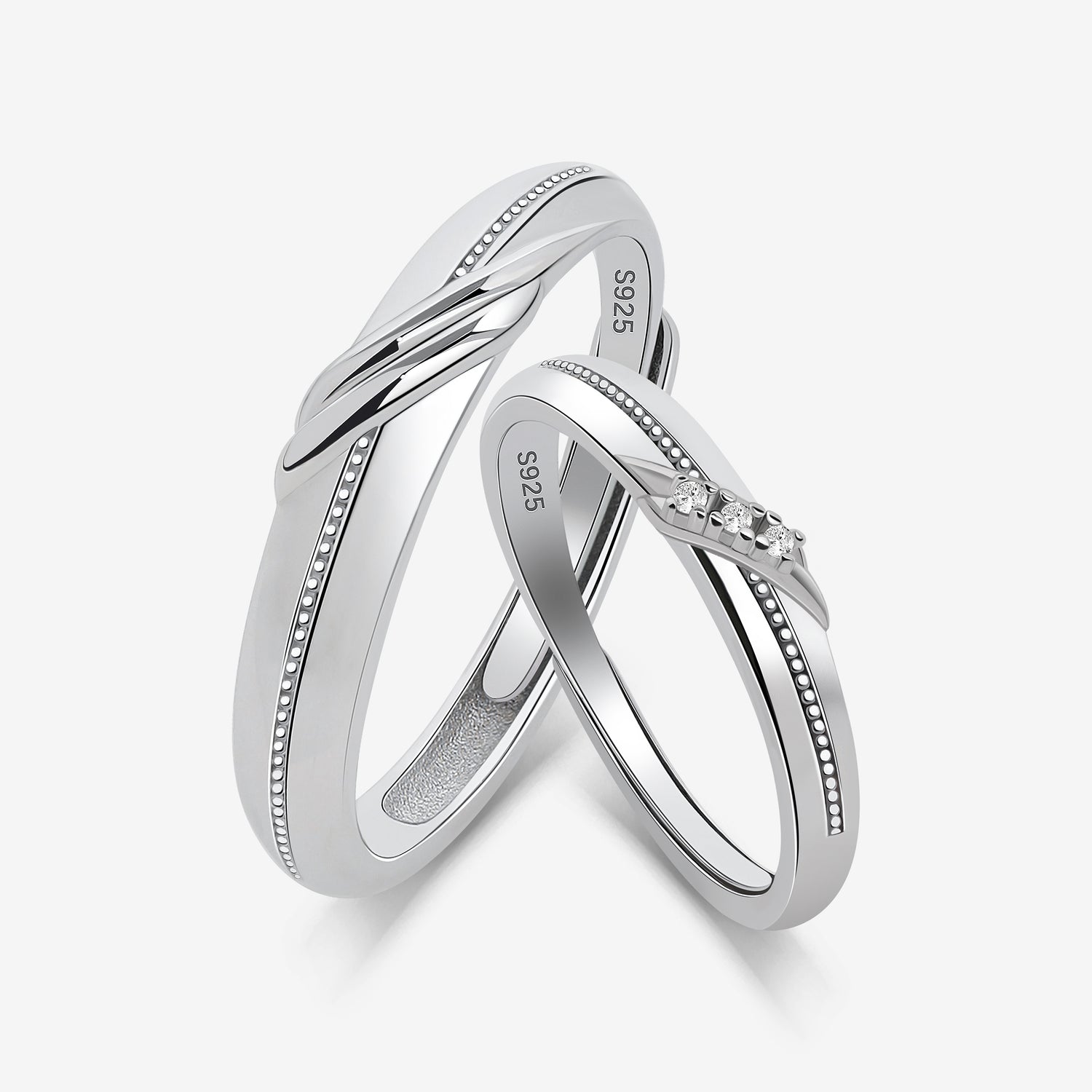 Woven Vow Couples’ Rings