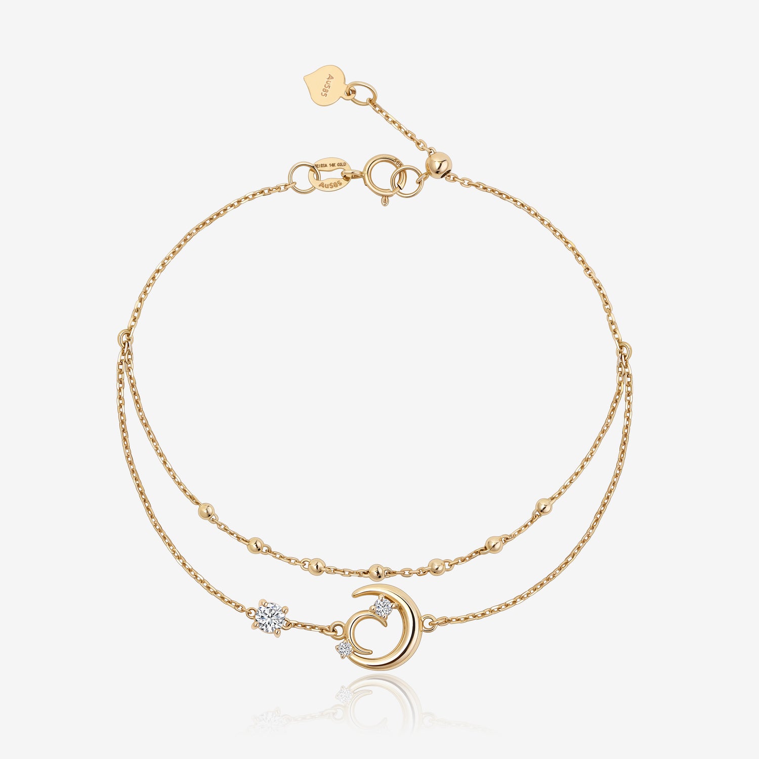 Whispering Moons Double Layer Bracelet
