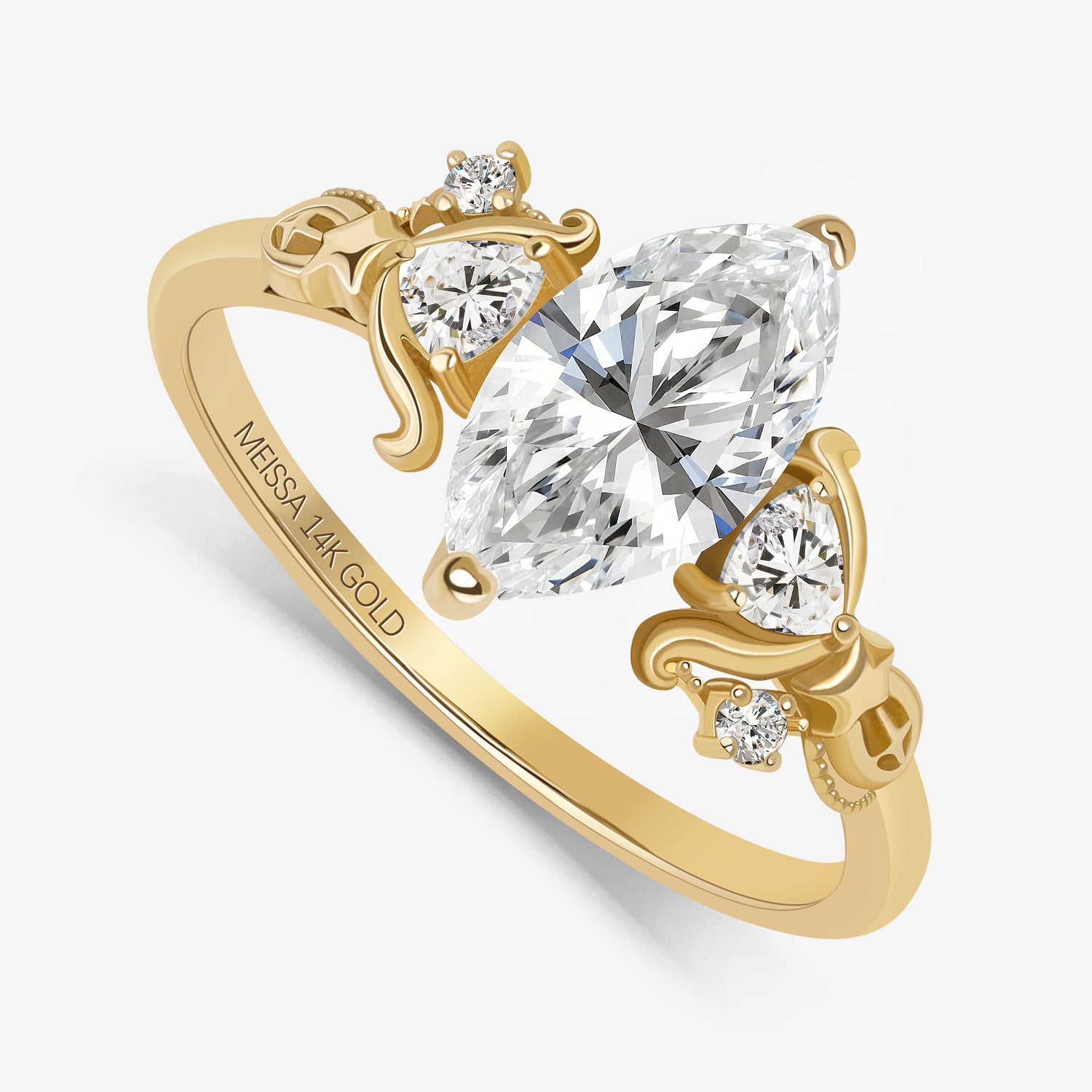 Starlit Grace Marquise Ring