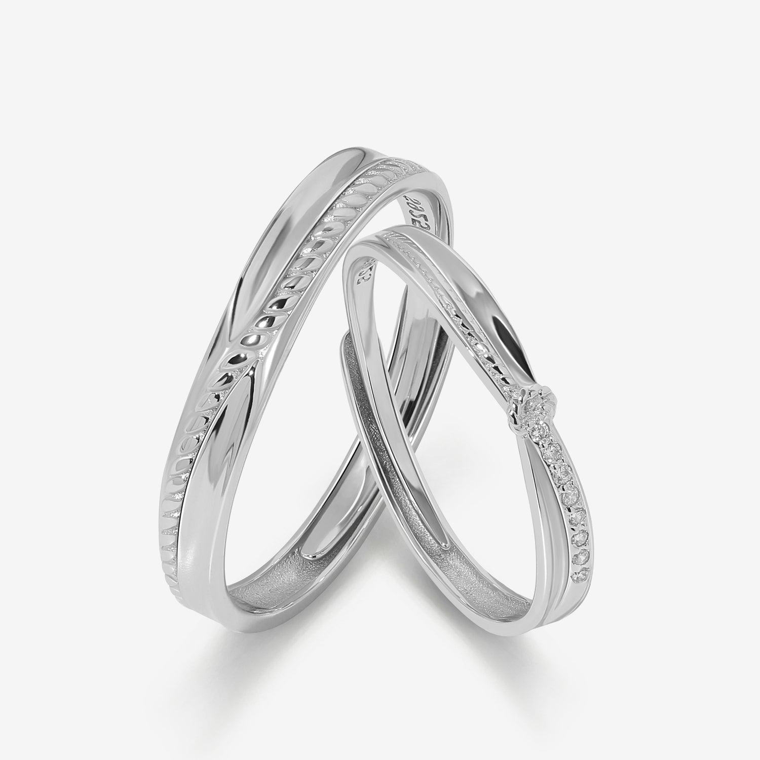 Forever Knot Couples' Rings
