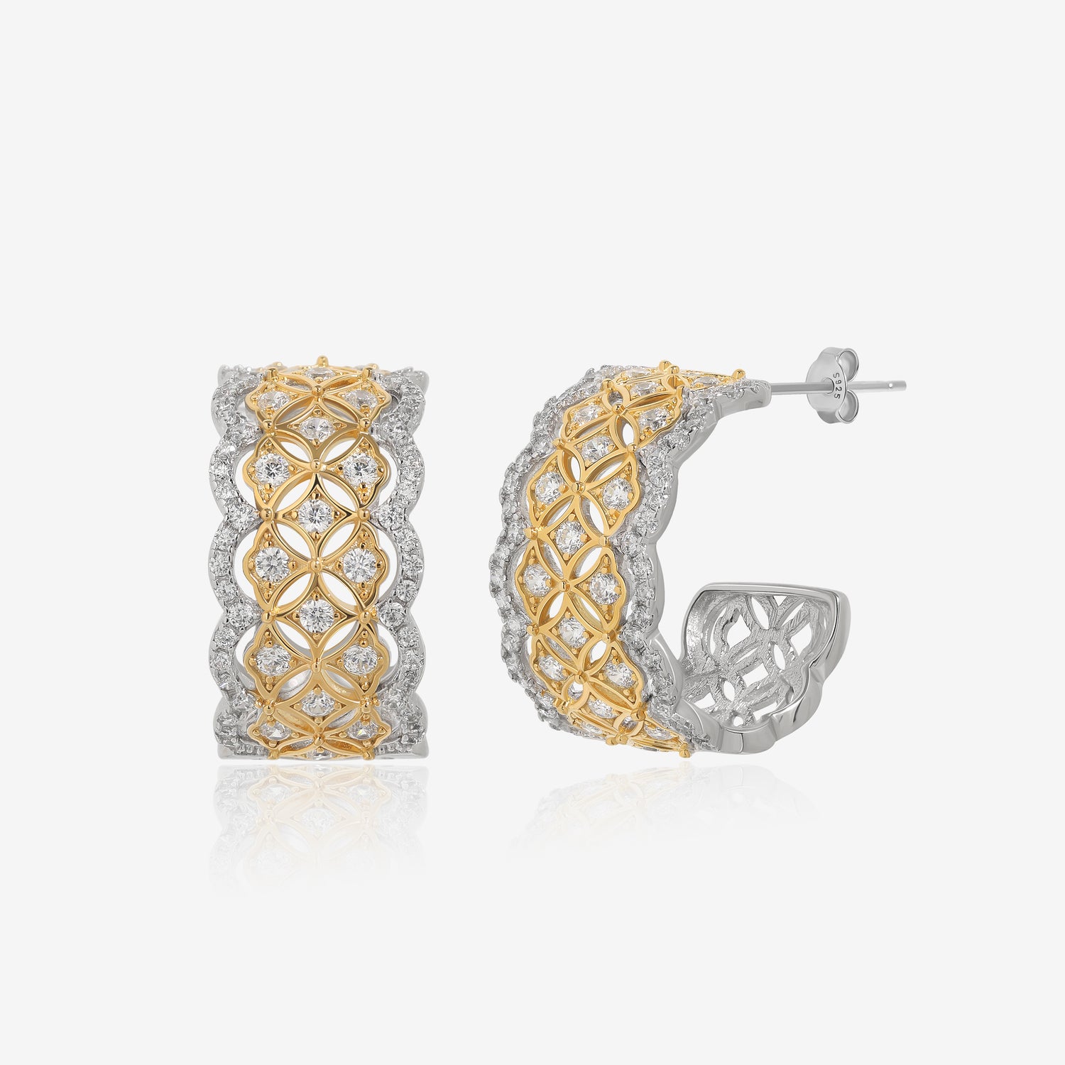 Golden Lattice Earrings