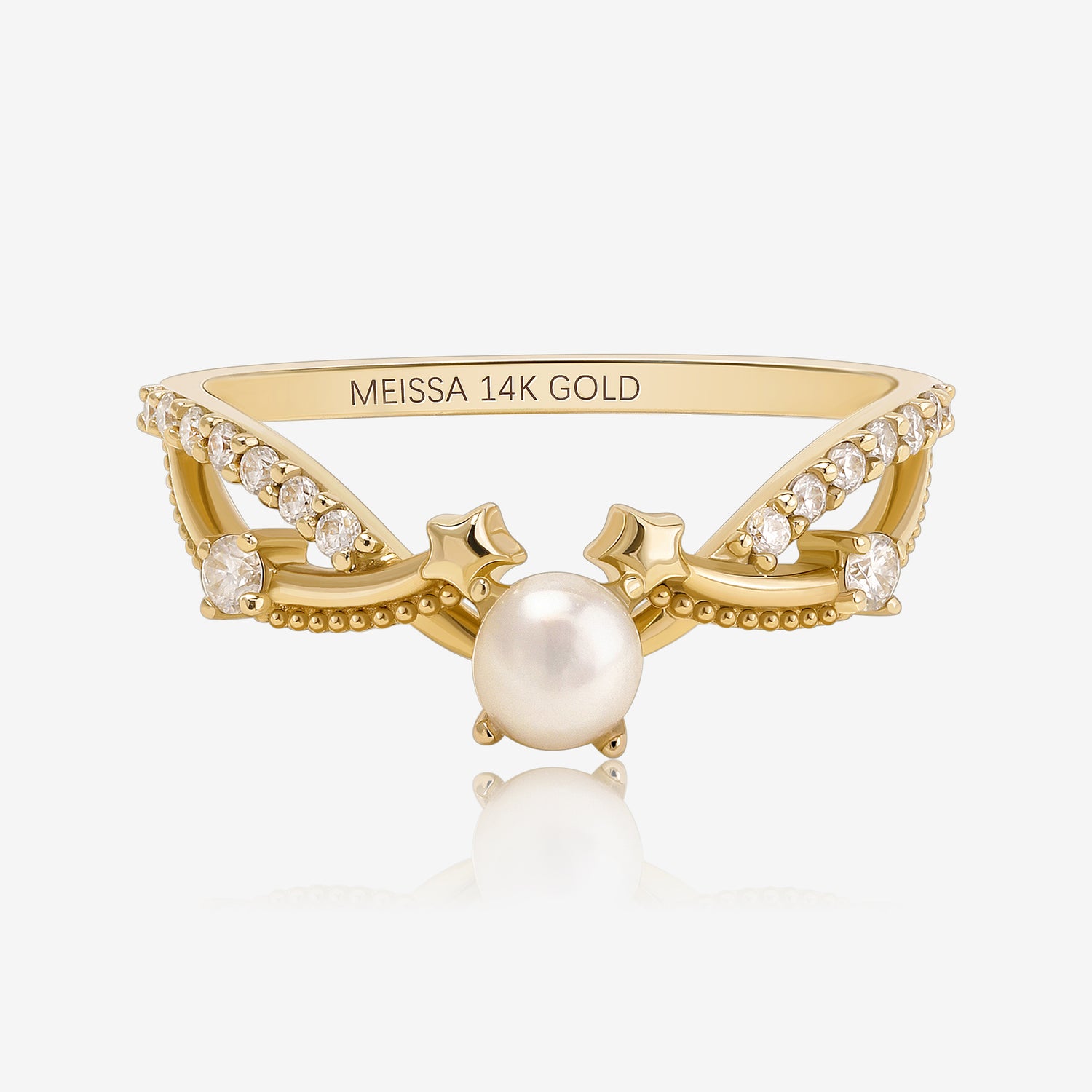 Stardust Tiara Pearl Ring