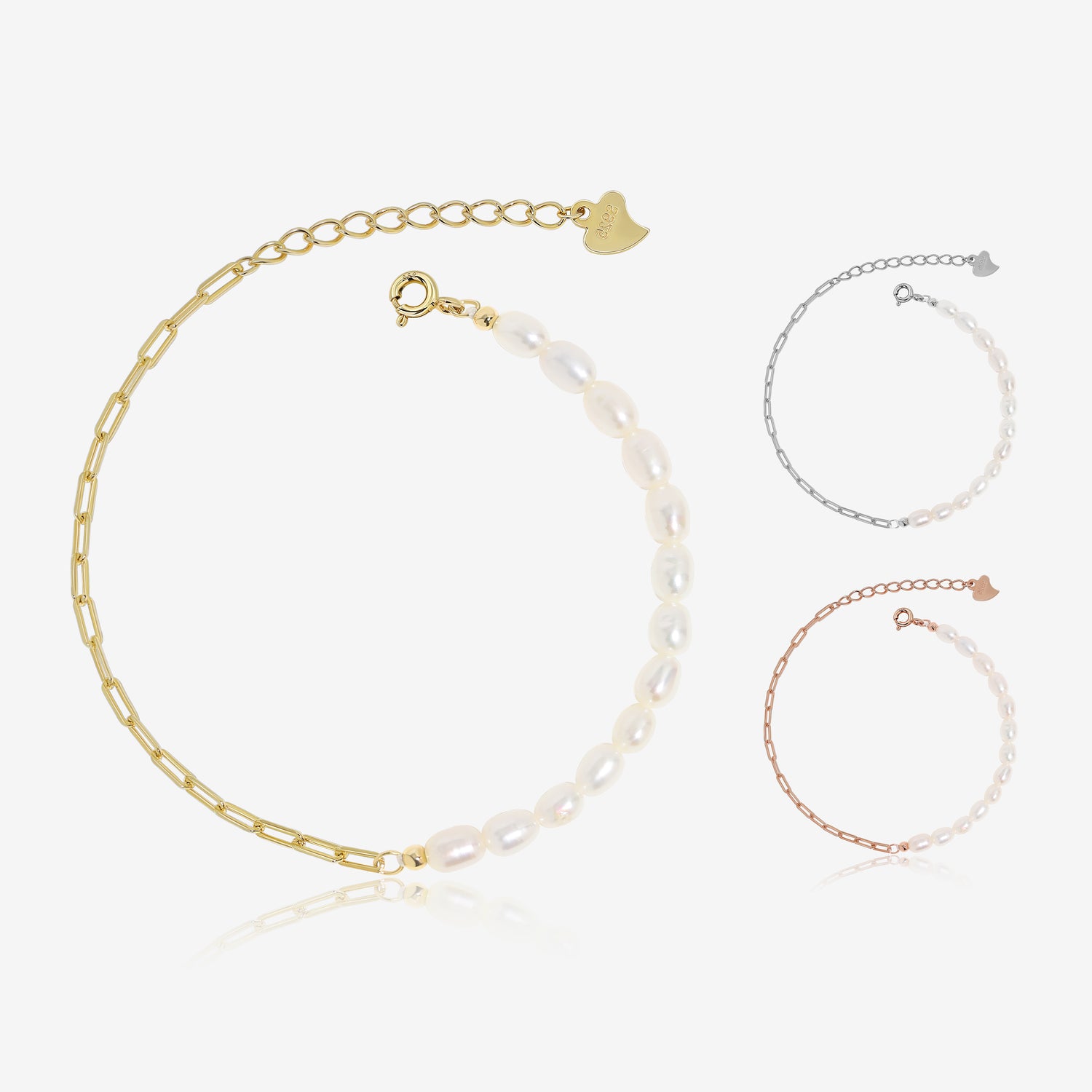 Paperclip Pearl Bracelet