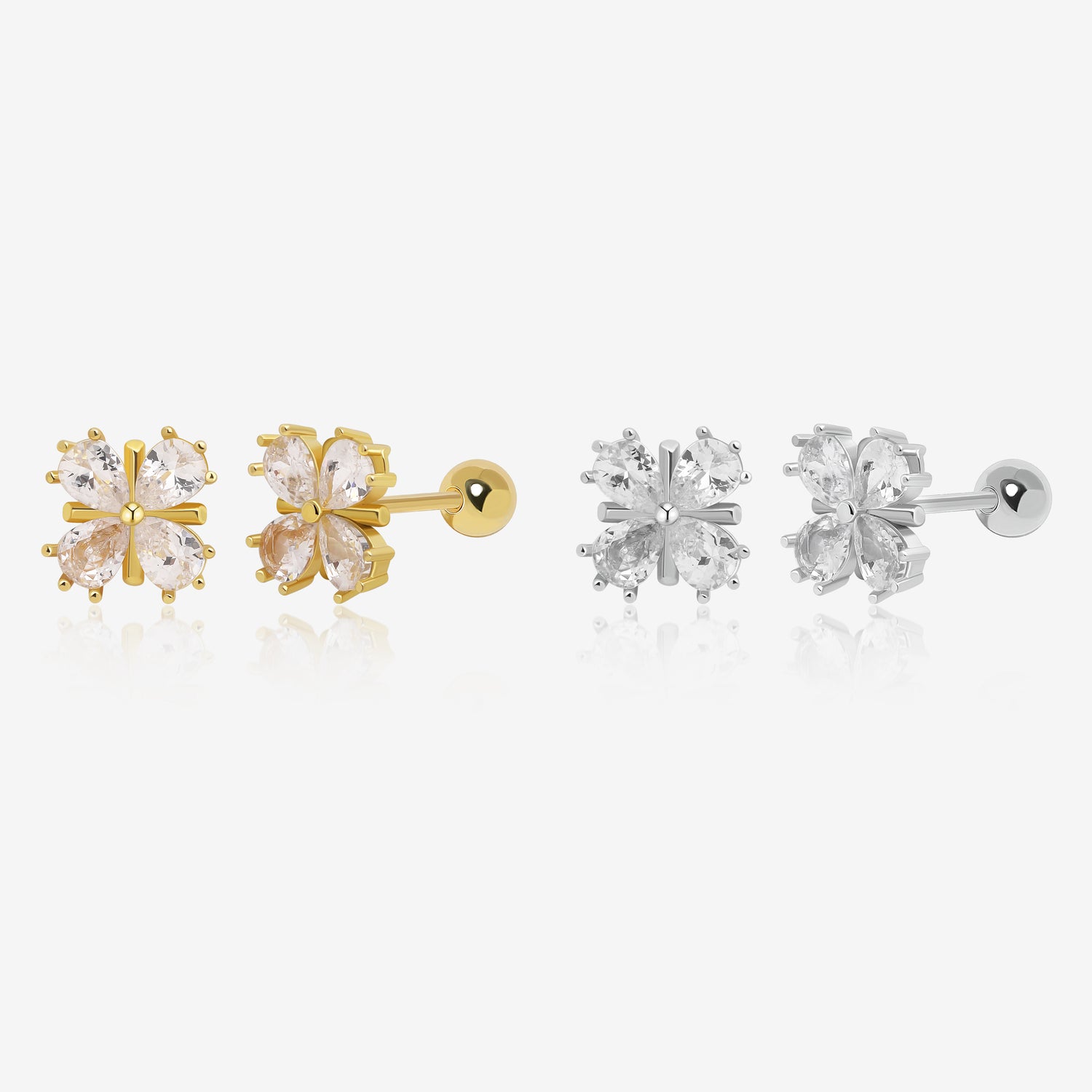 Blossom Radiance Screw Back Earrings