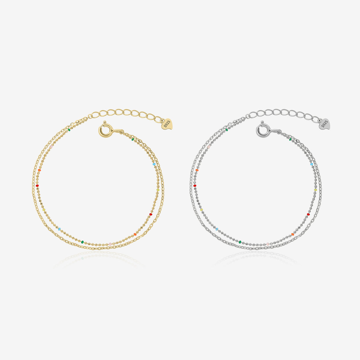 Double-Layer Colorful Beads Bracelets
