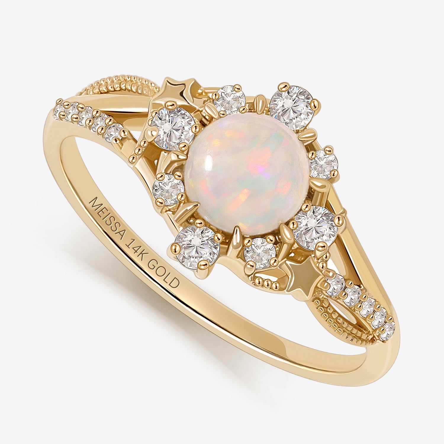 White Opal Aurora Dream Ring