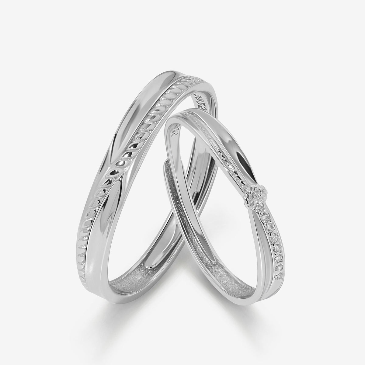Forever Knot Couples' Rings