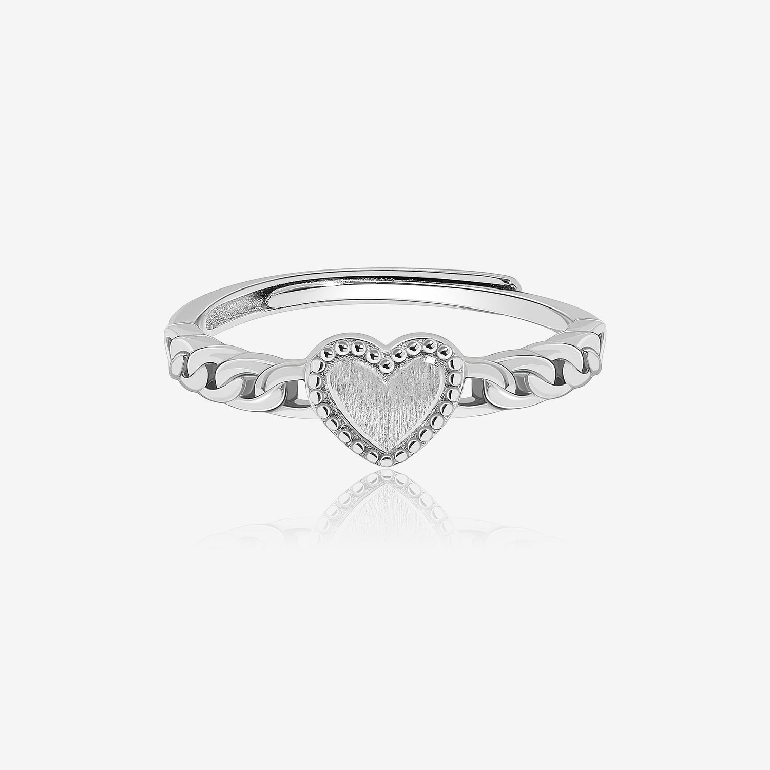 Chain Link Heart Ring