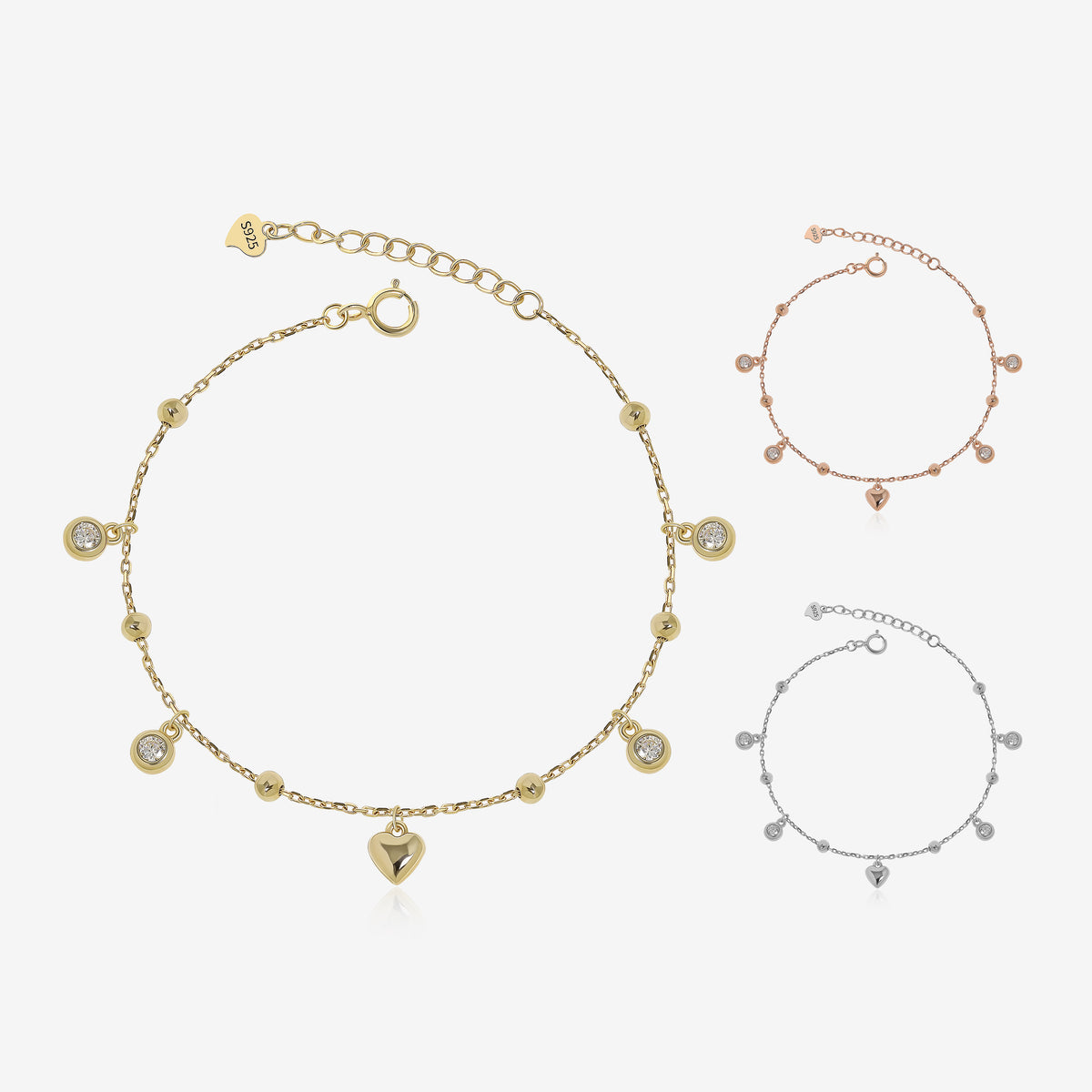Sparkle Heart Bracelet