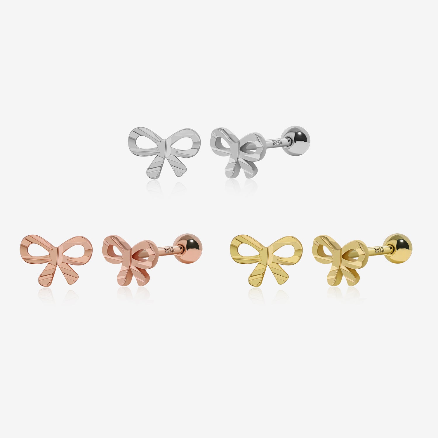 Classic Bow Screw Back Earrings