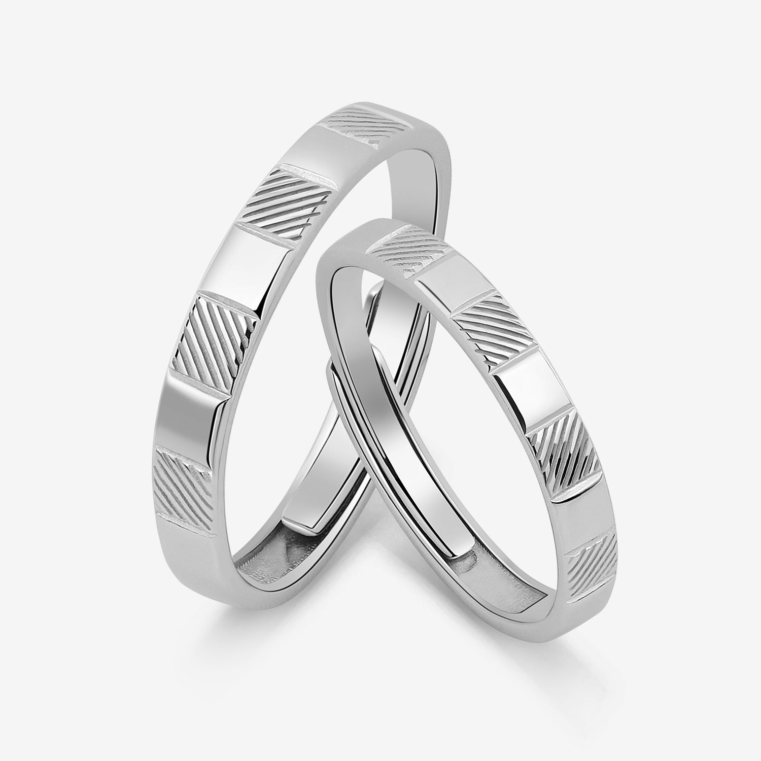 Linked Steps Couples' Rings