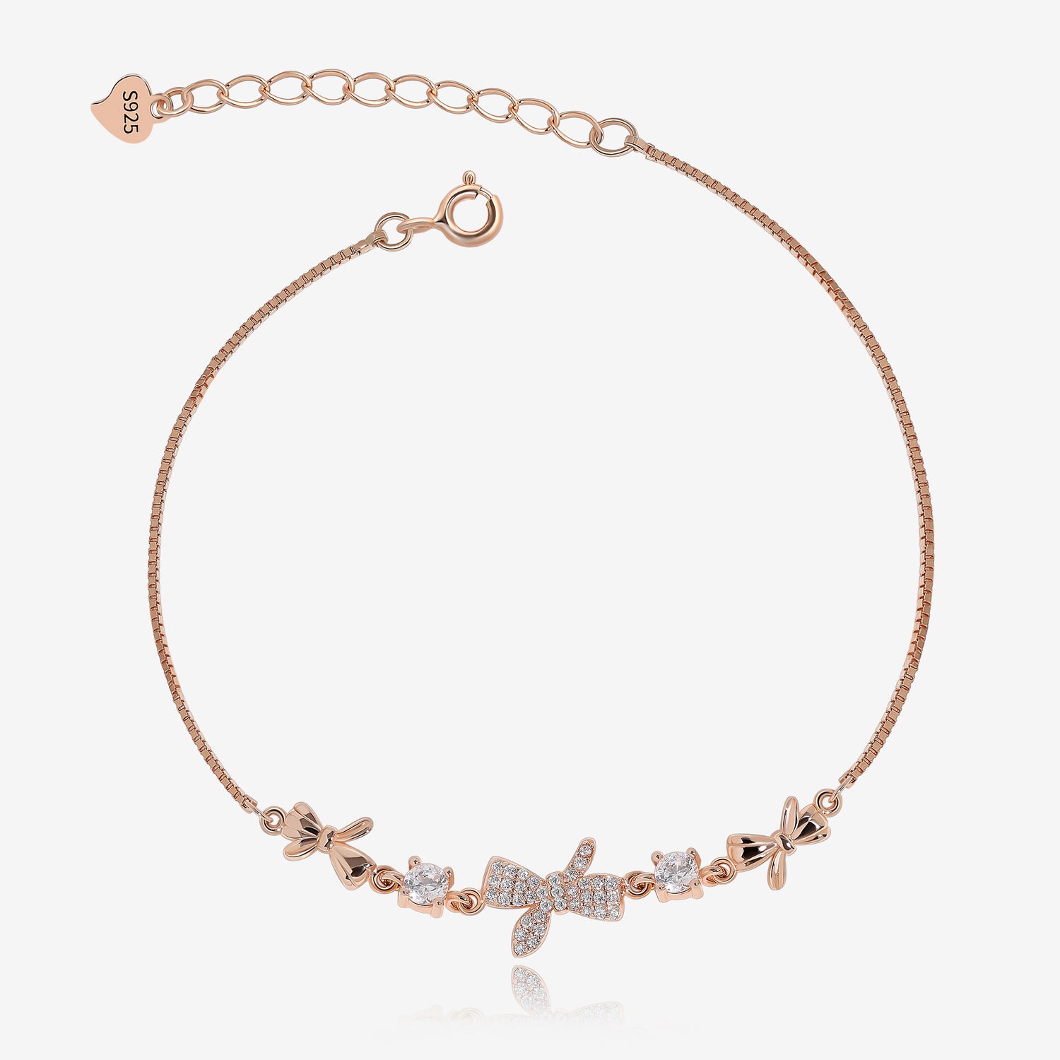 Coquette Sparkle Bows Bracelet
