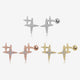 North Star Screw Back Earrings