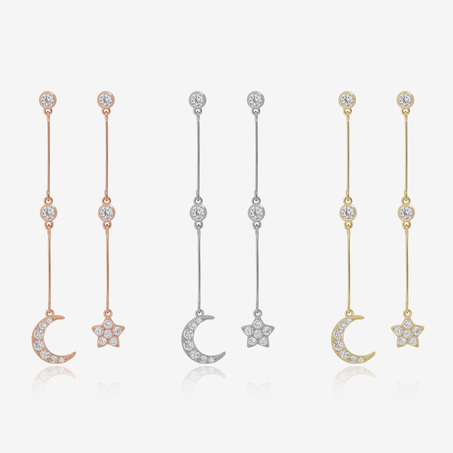 Moon and Starlight Mismatched Earrings