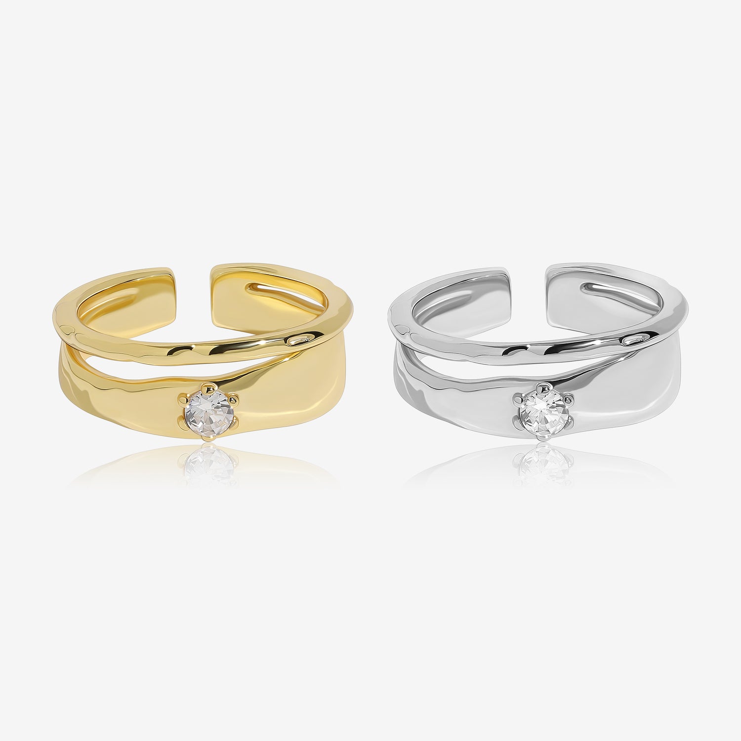 Elegant Cascade Ring