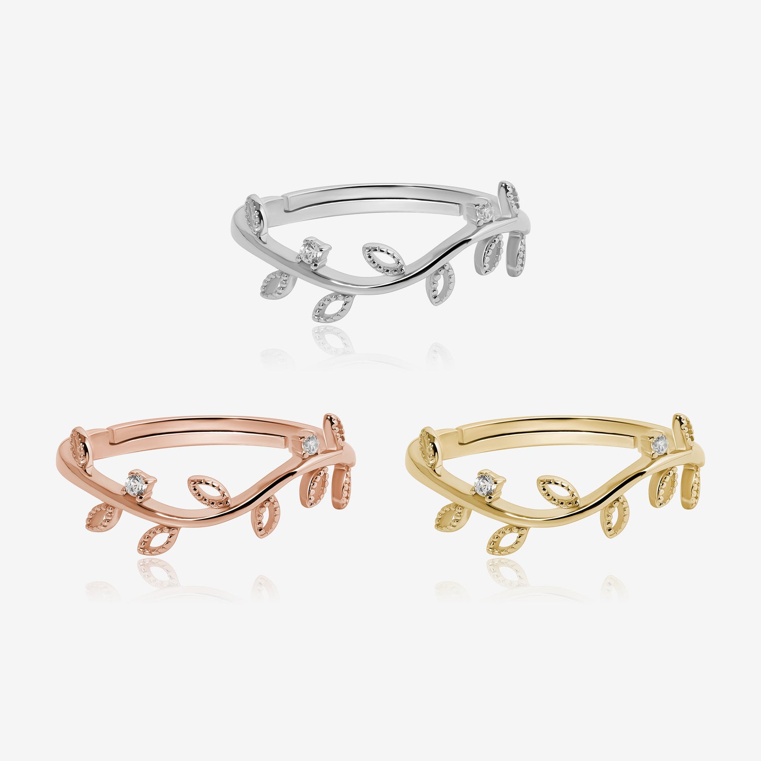 Elegant Vine Leaf Ring