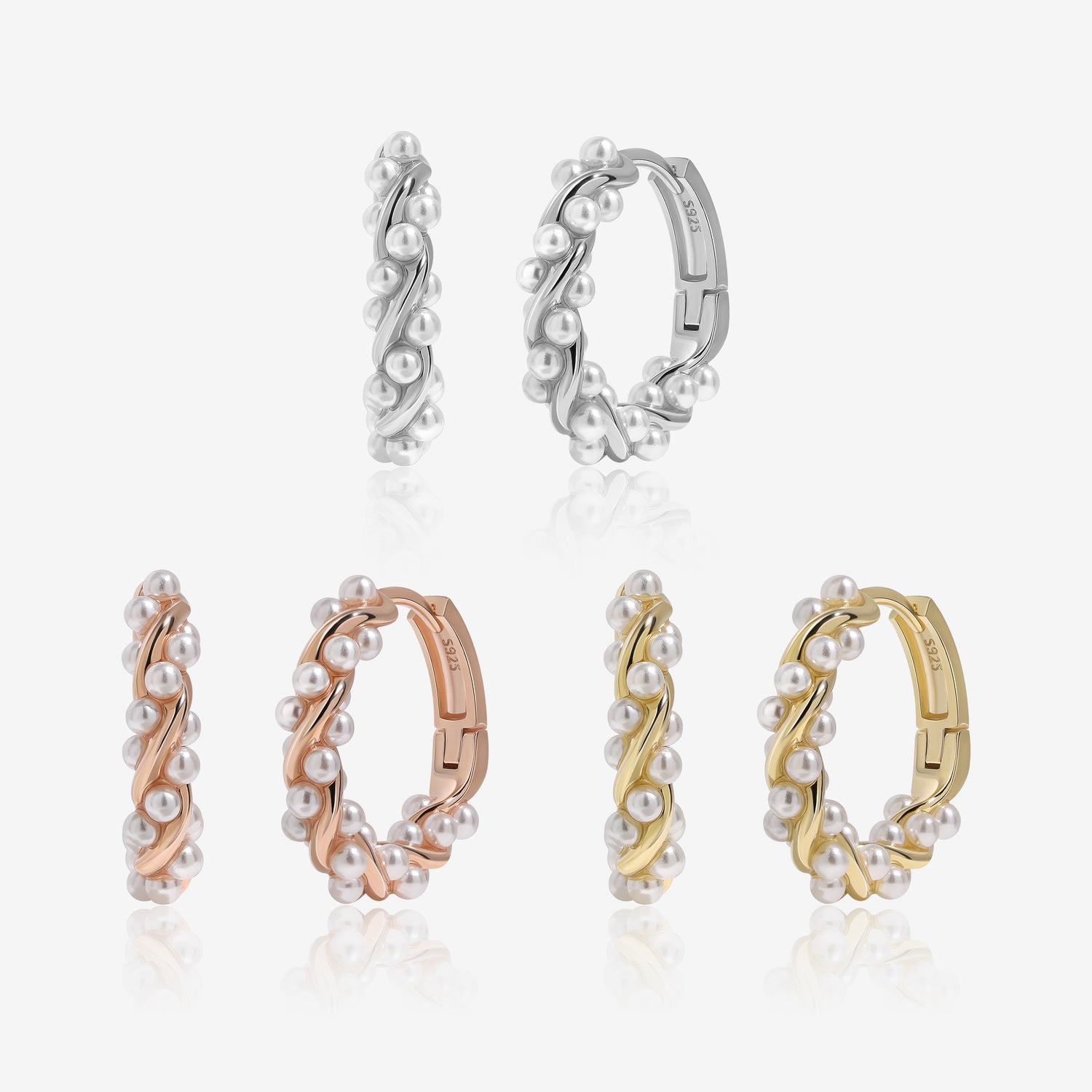 Pearl Hoop Earrings