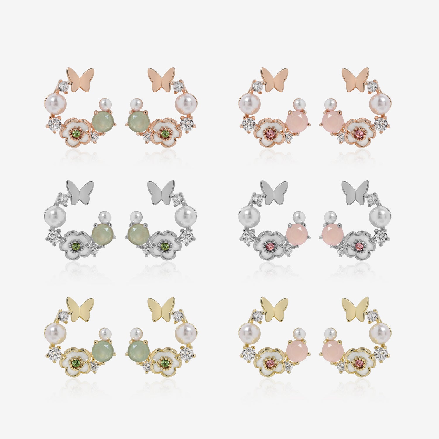 Butterfly Garden Pearl Earrings