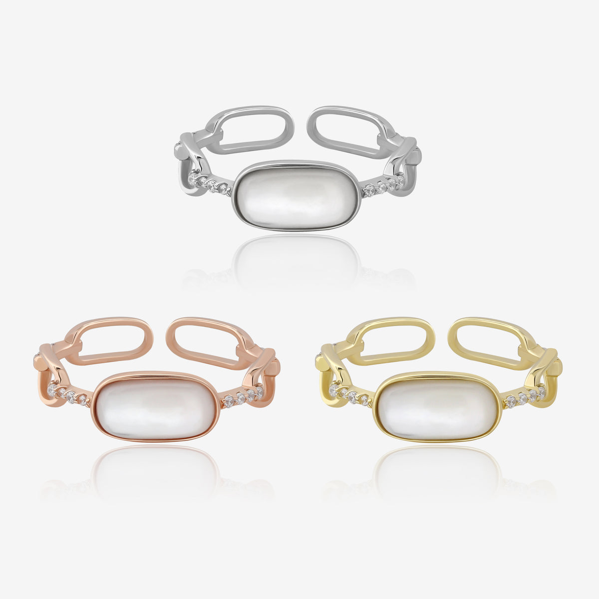 Chic Mother of Pearl Ring