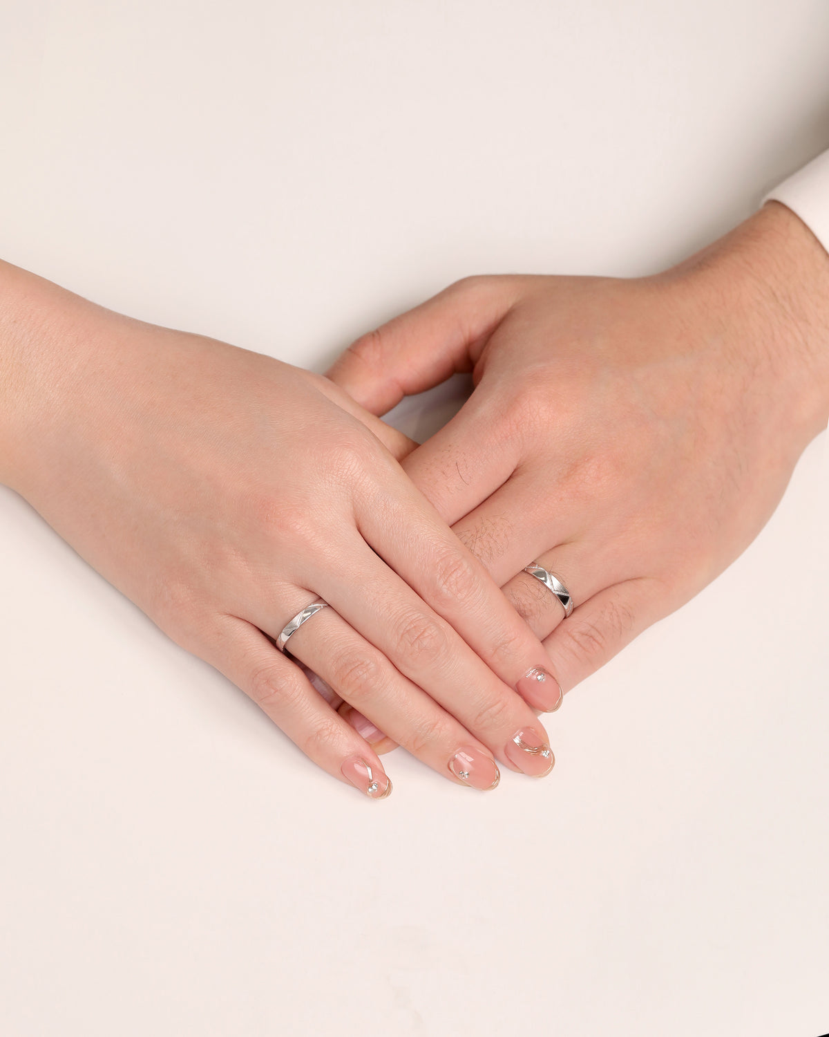 Modern Mosaic Couples' Rings
