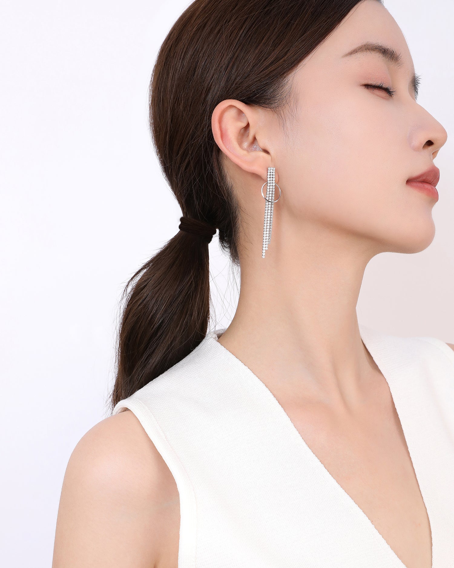 Radiant Rain Diamond Earrings