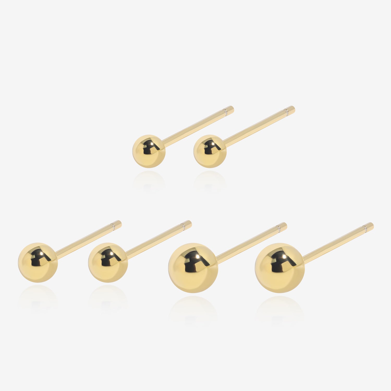 Minimalist Ball Earring Set