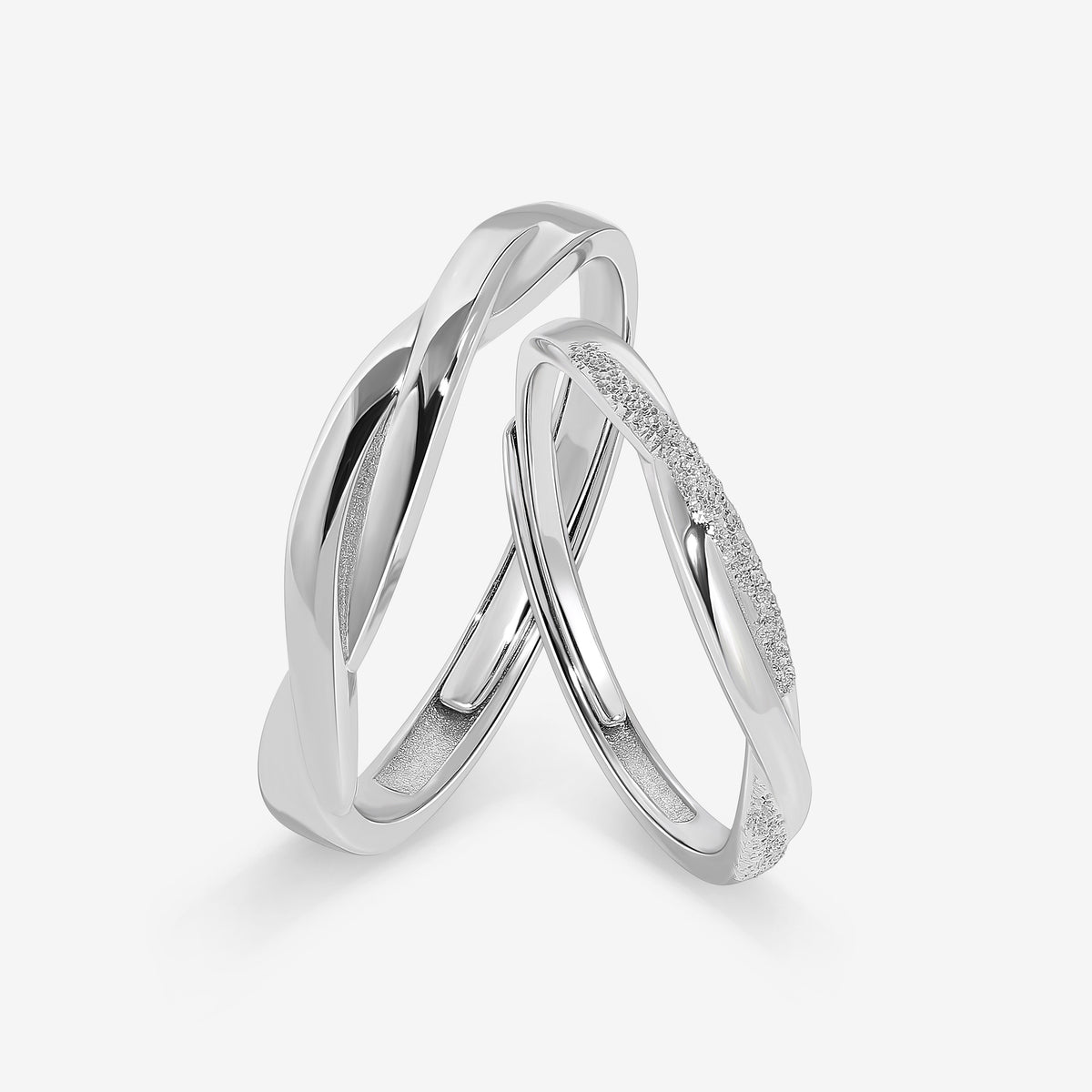 Serene Bond Couples' Rings