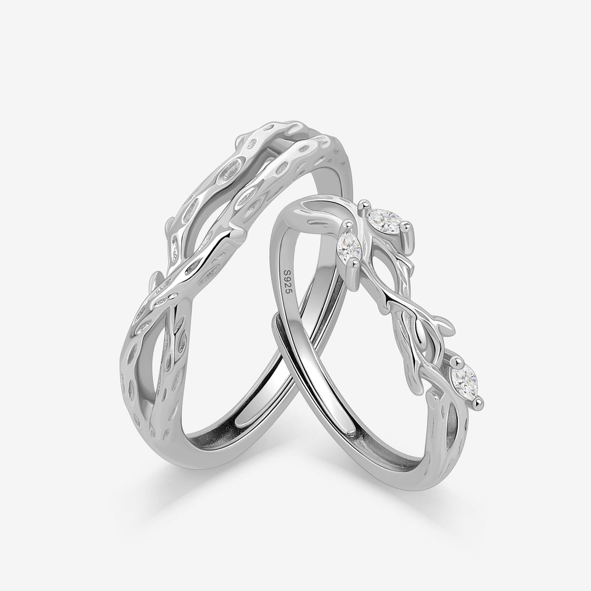 Eternal Vines Couples' Rings