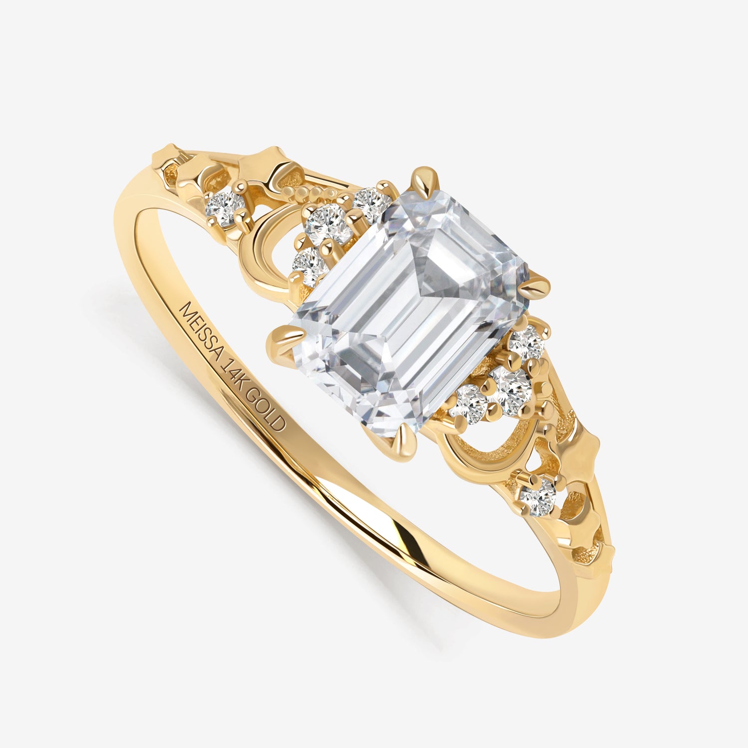 Astral Tiara Emerald-Cut Ring