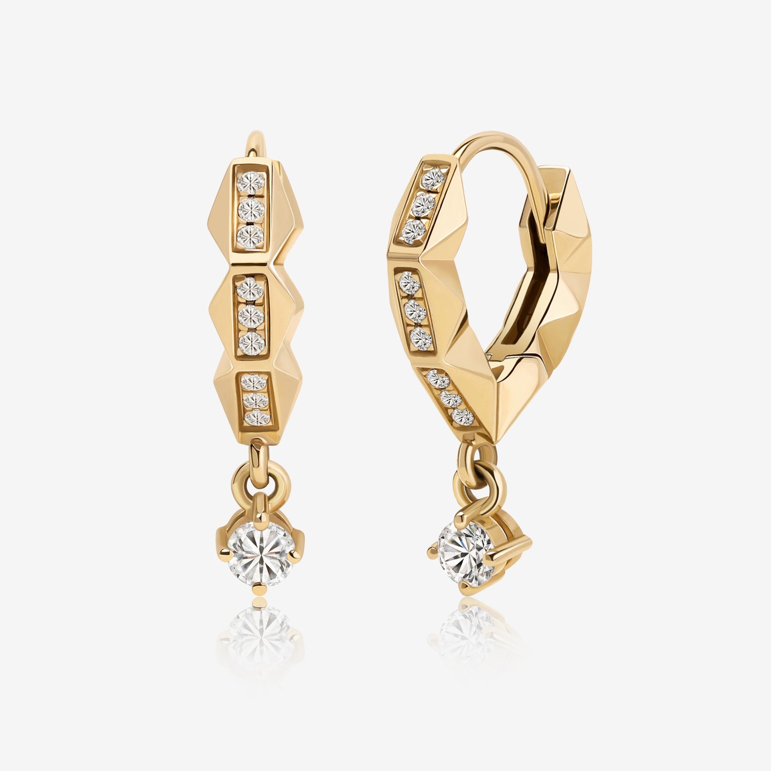 Fearless Heart Hoop Earrings