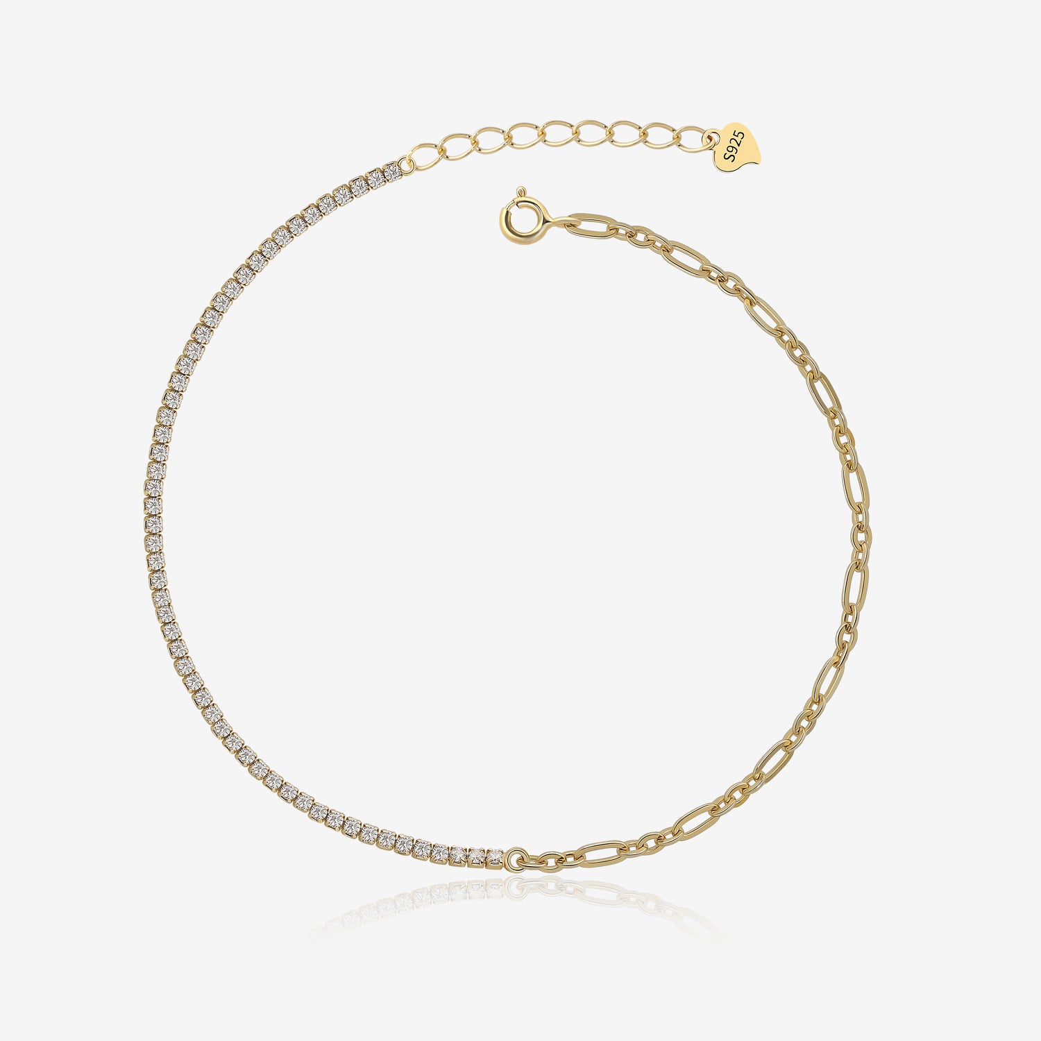 Dual Style Tennis Chain Bracelet