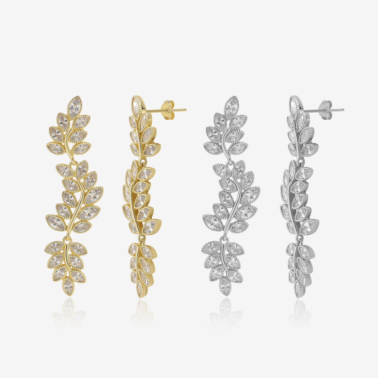 Glimmering Leaf Earrings