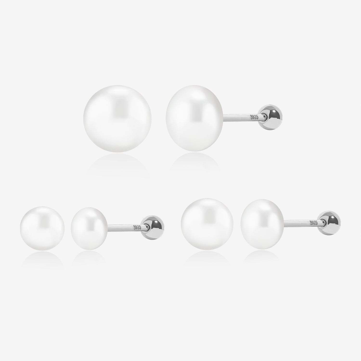Pearlesque Screw Back Earrings