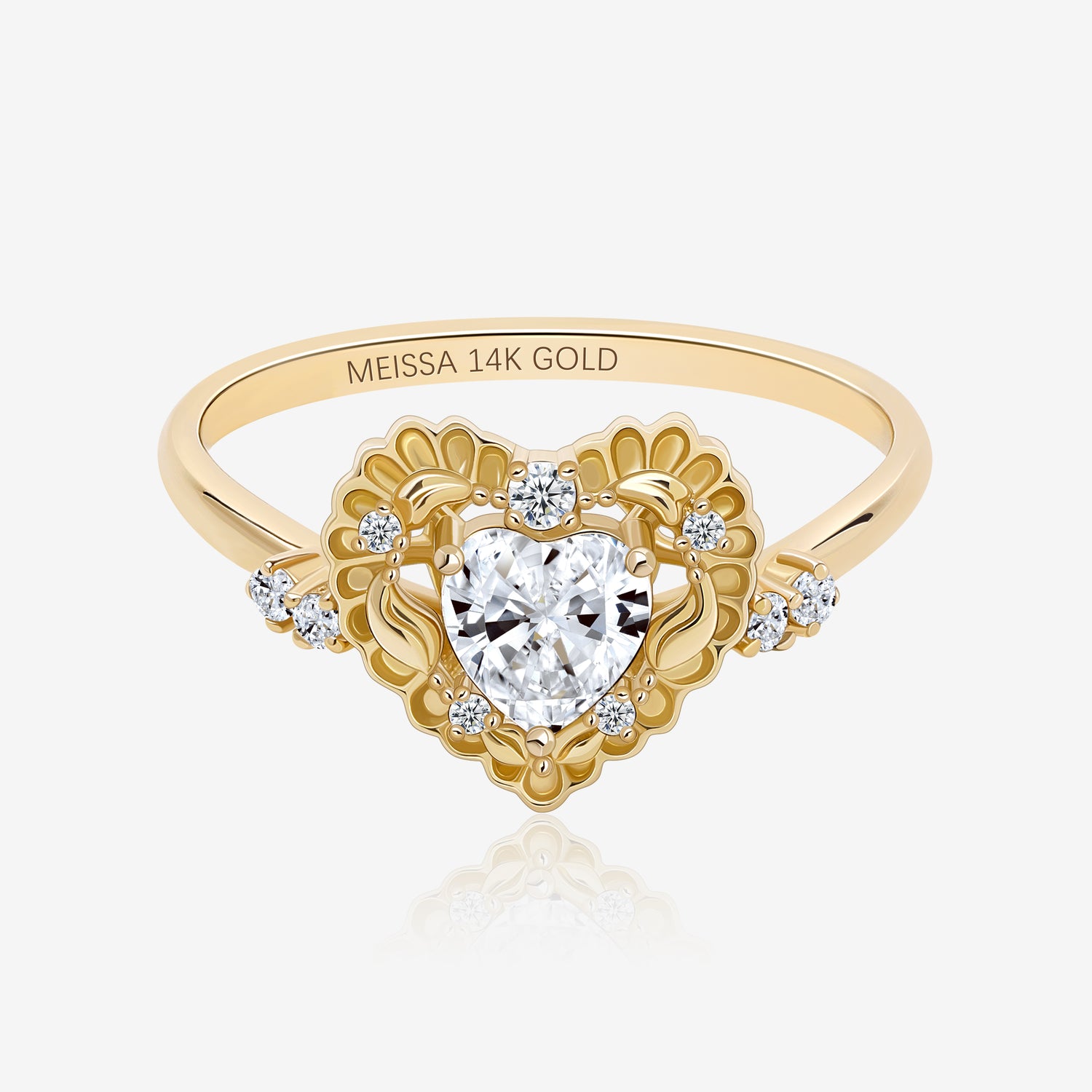 Heart in Bloom Garden Heart Ring