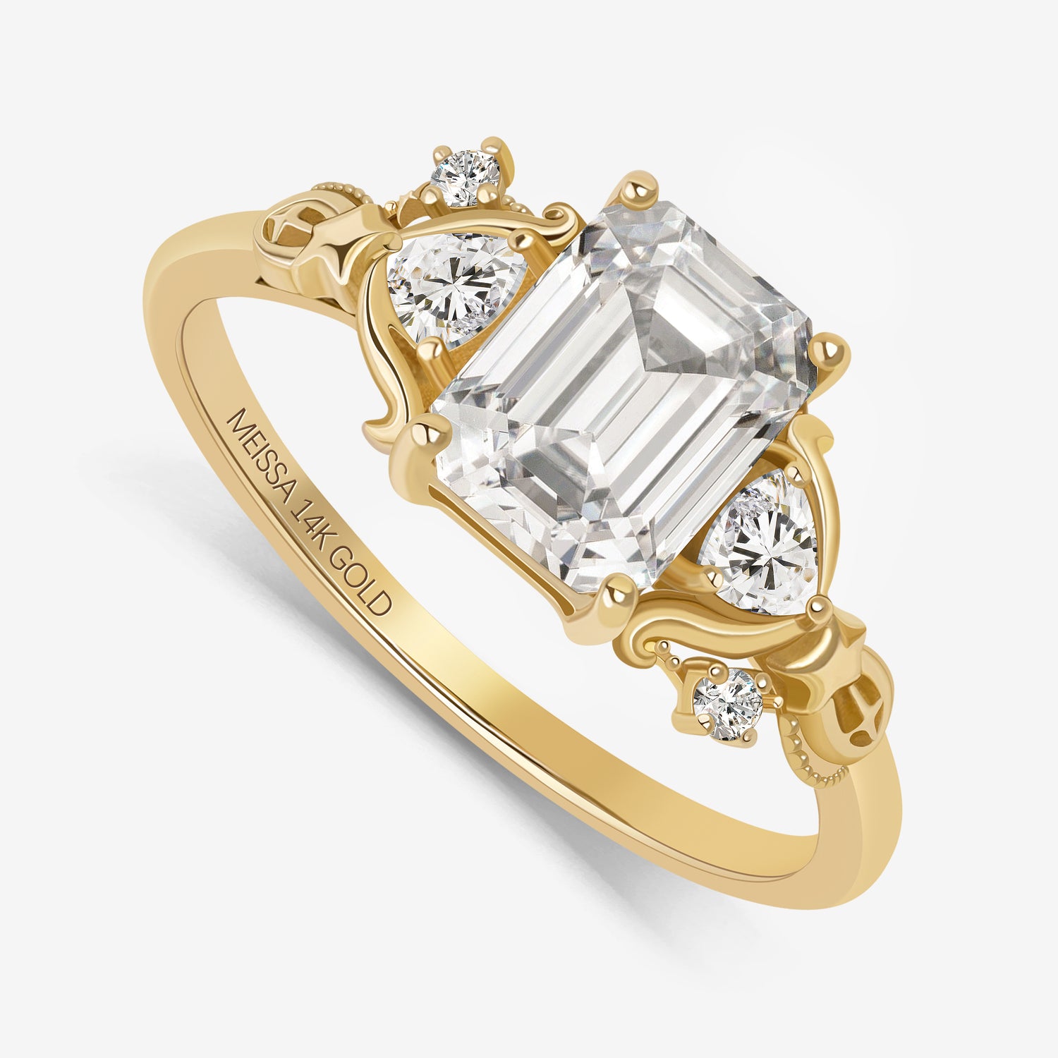 Starlit Grace Emerald Ring