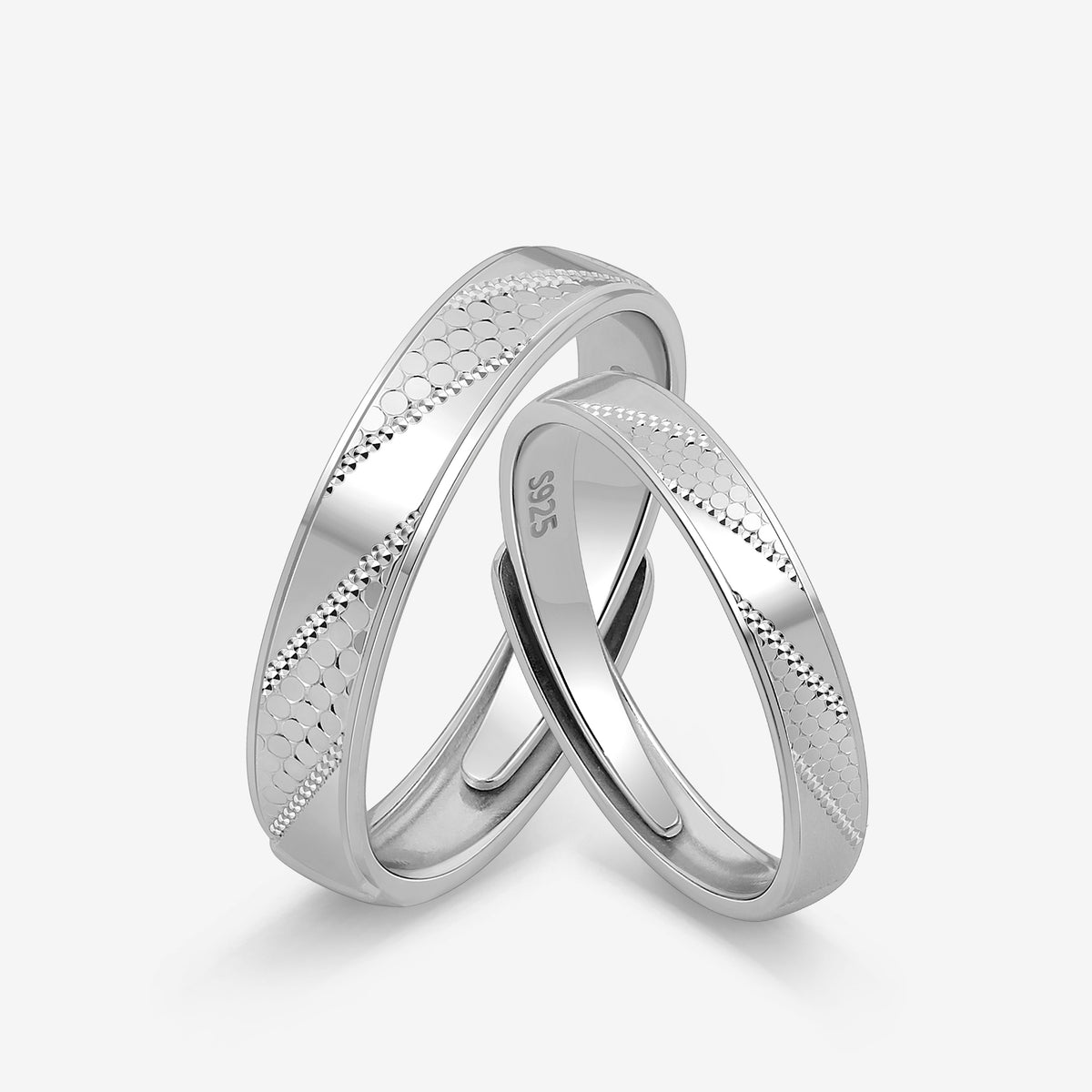 Linked Light Couples’ Rings