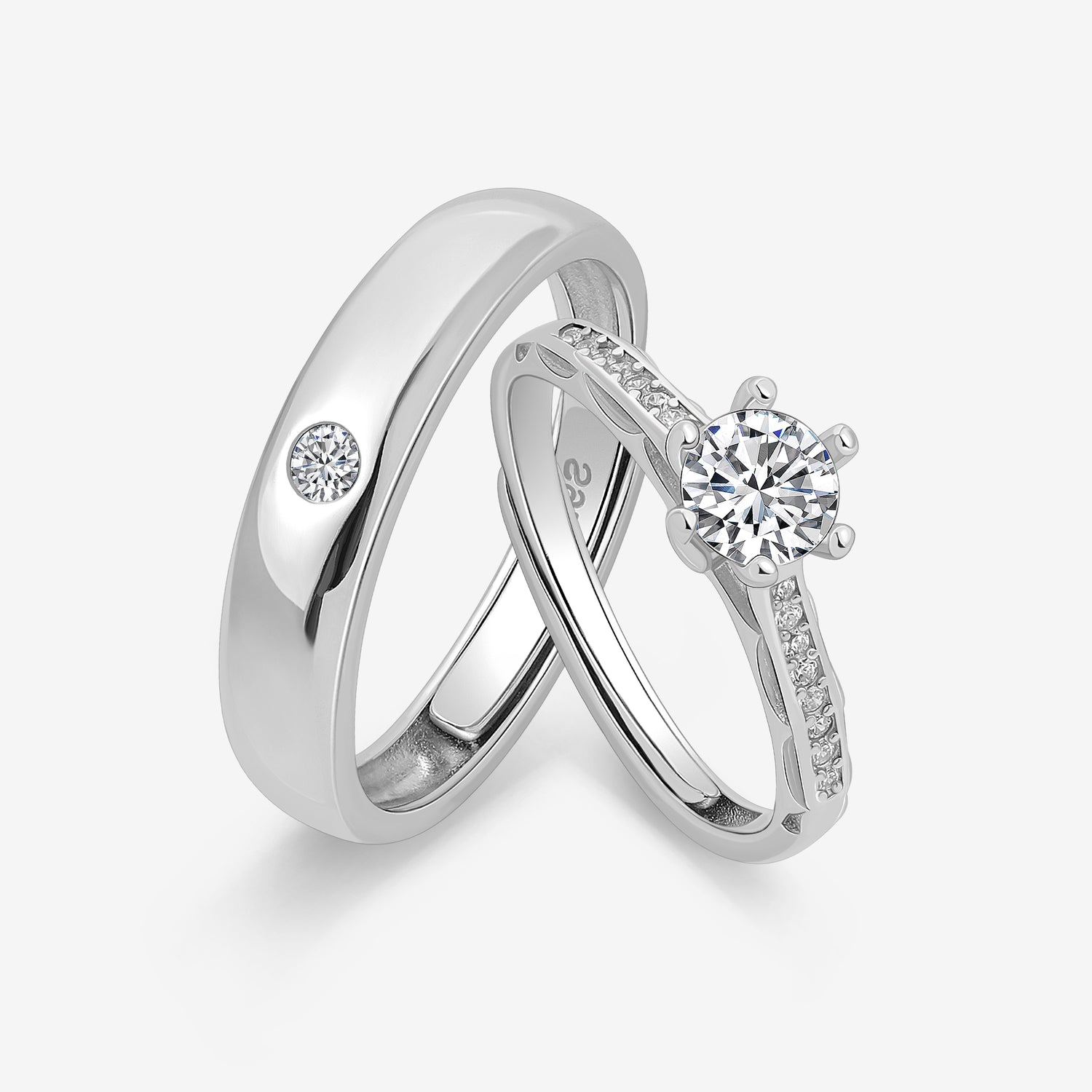 Enduring Spark Couples' Rings