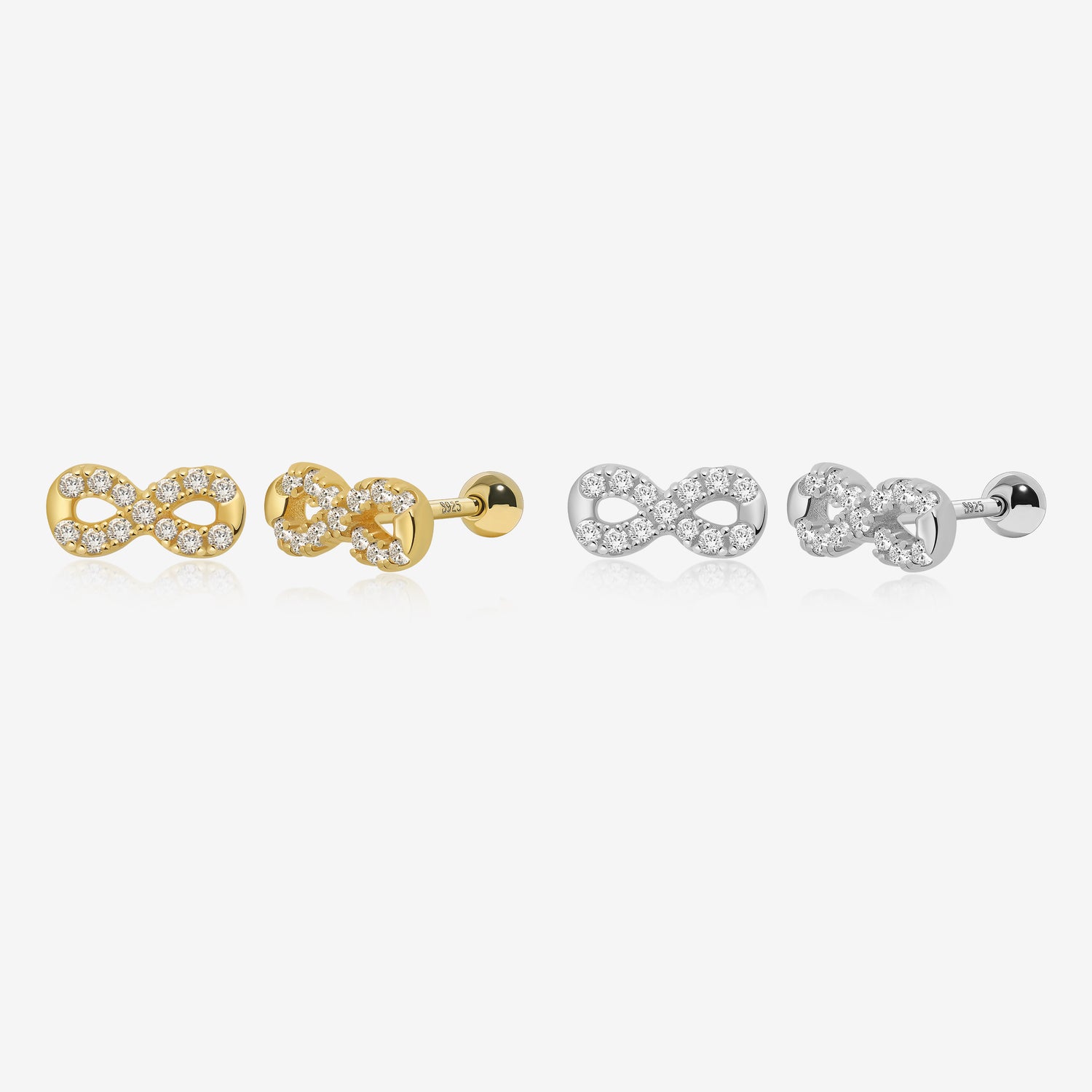Infinite Sparkle Screw Back Earrings
