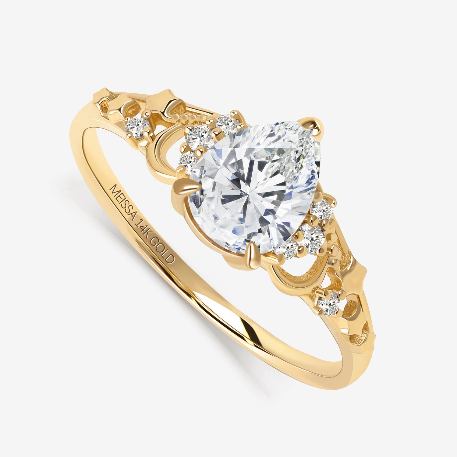 Astral Tiara Pear Ring