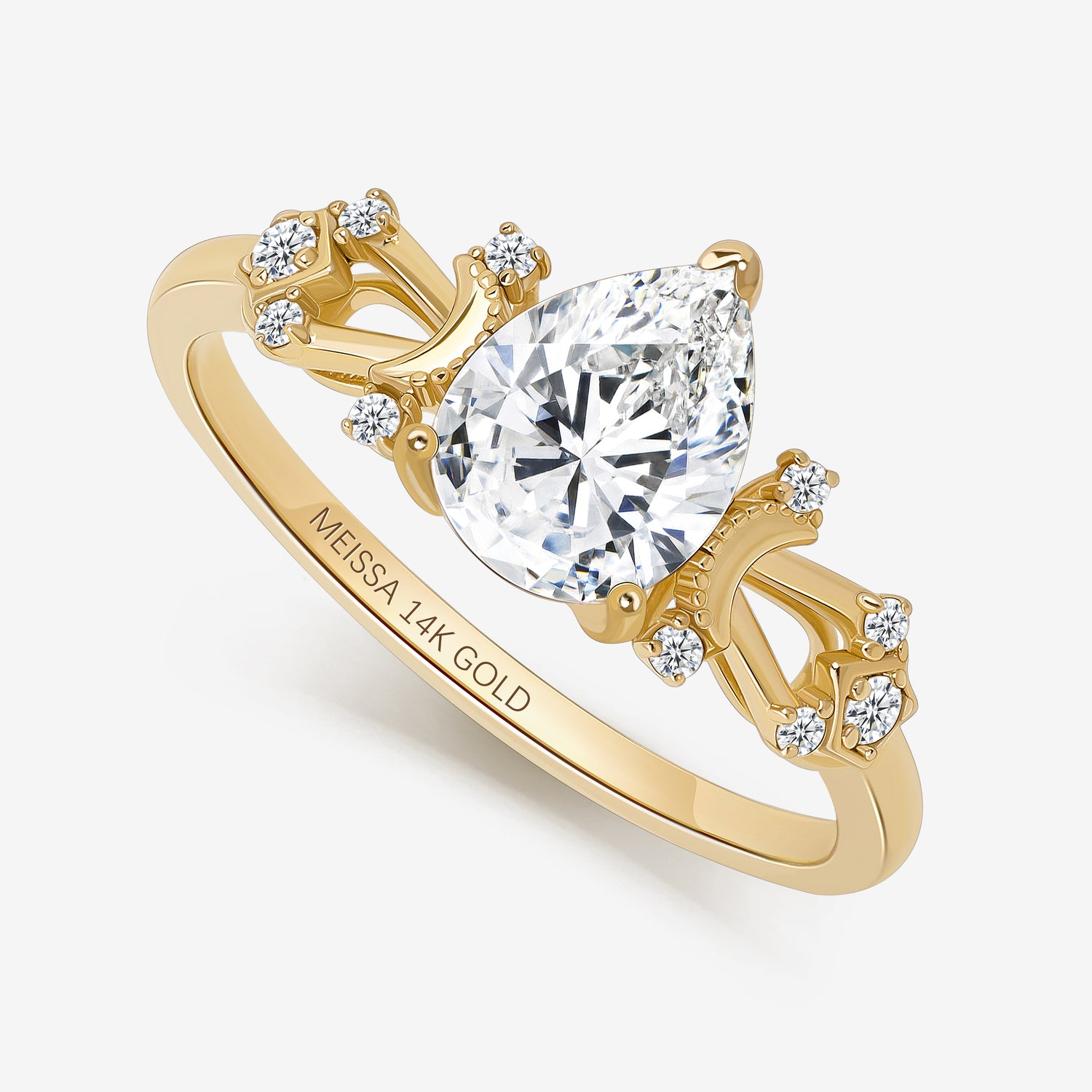 Moonbeam Muse Pear Ring